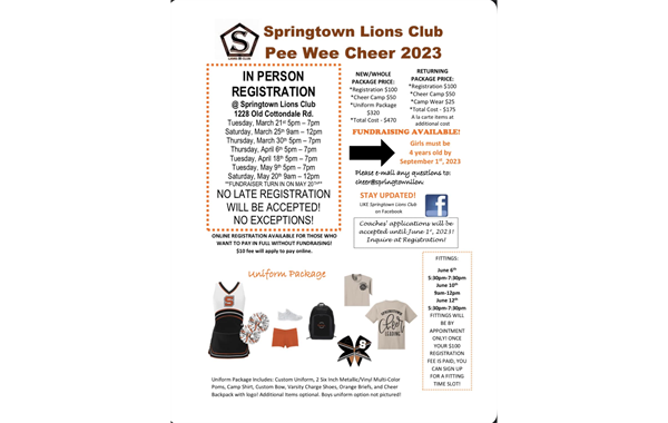 Cheer Registration