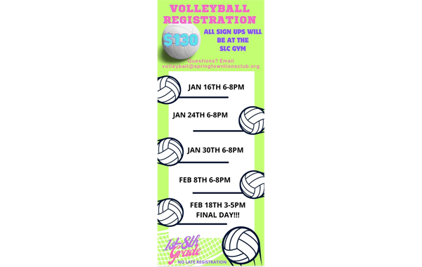 Volleyball Registration 
