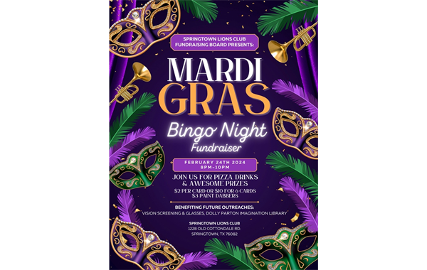 Mardi Gras Bingo Night