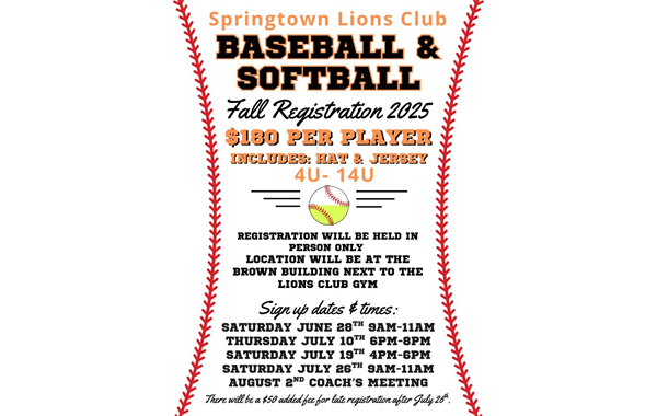 Baseball/Softball Registration